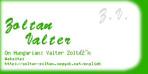zoltan valter business card
